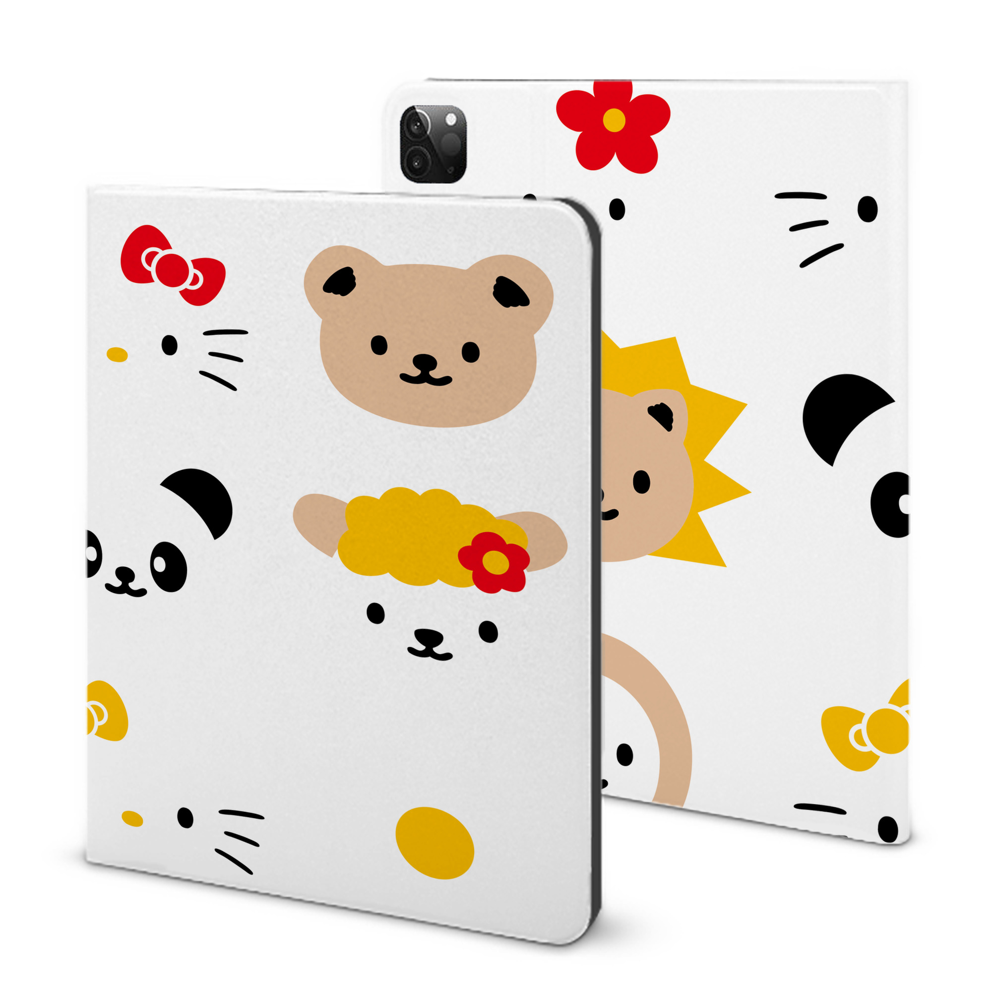 （画像用） Hello Kitty ハローキティ IPadケース ペンホルダー付き ブックスタイルデザイン